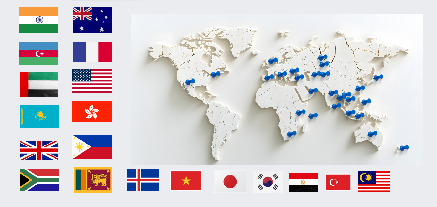 TRAVSACK Global Presence Map